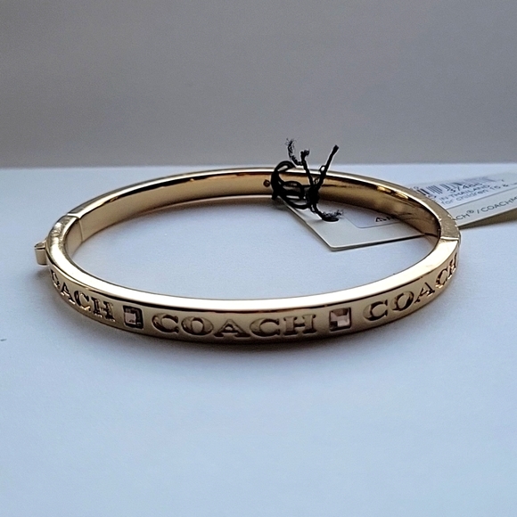 Coach Gold Hinged Bangle - Picture 2 of 5